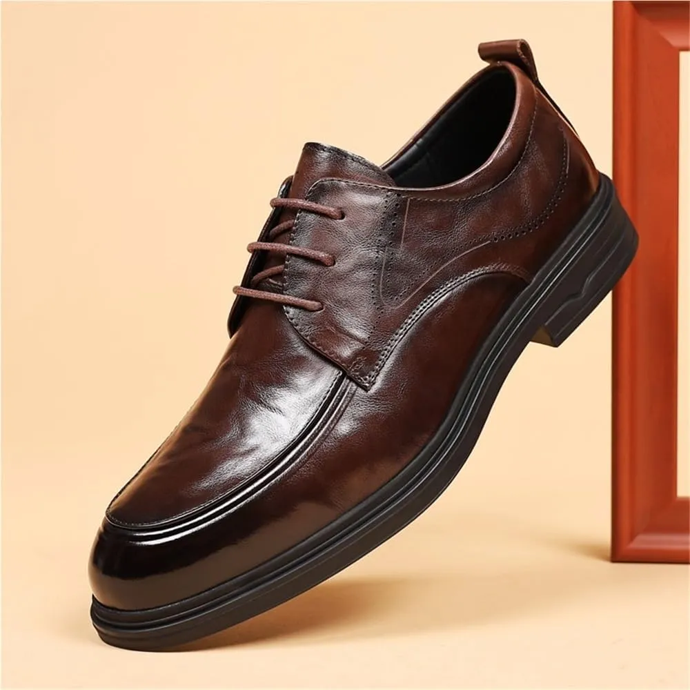Business Formal Oxfords Non Slip Shoes Modern Classic Lace up Leather Arch Support Lightweight and Comfortable for Everyday Wear