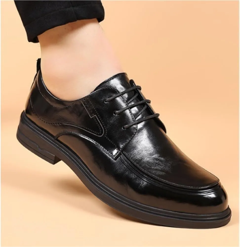 Business Formal Oxfords Non Slip Shoes Modern Classic Lace up Leather Arch Support Lightweight and Comfortable for Everyday Wear