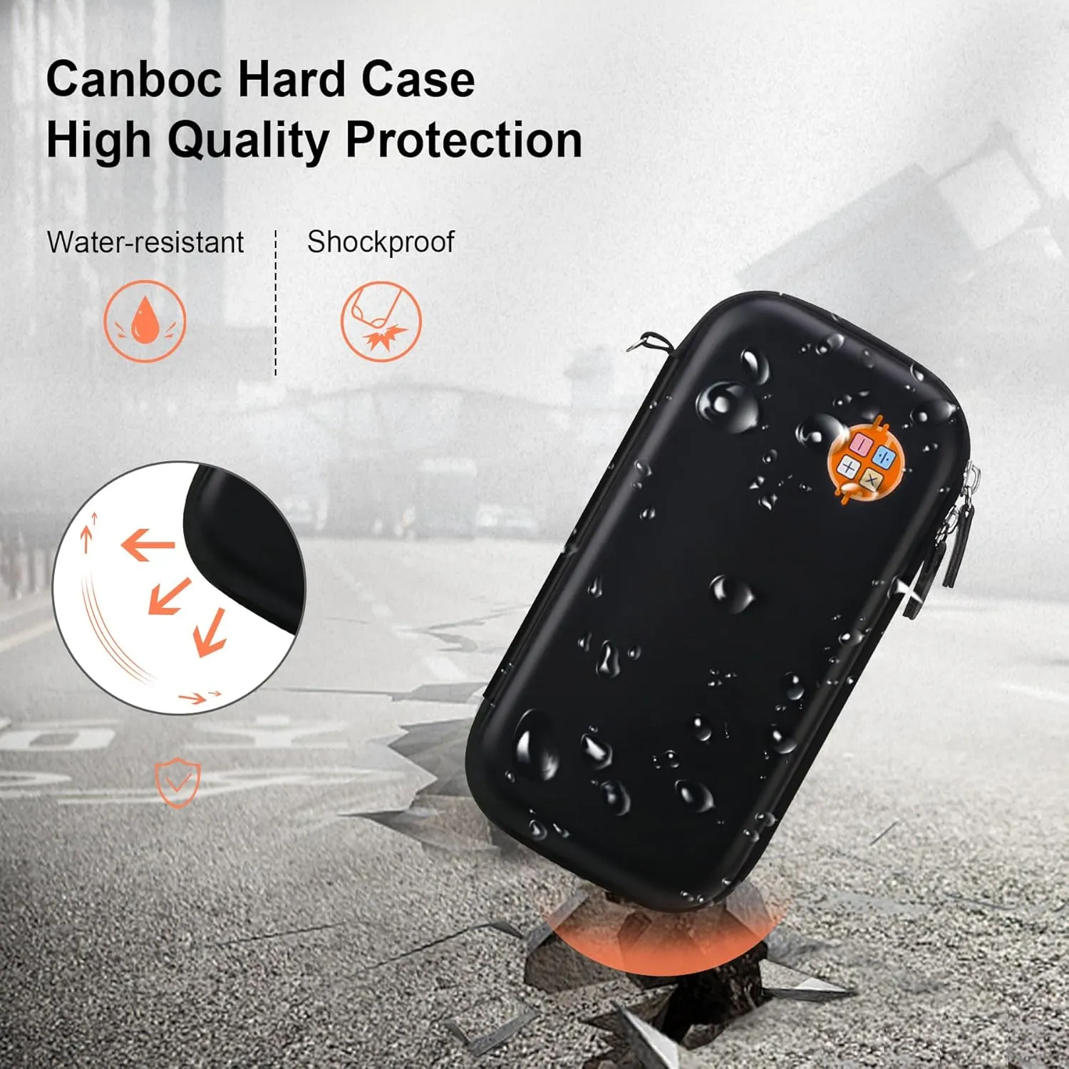Canboc Carrying Case for Texas Instruments Ti-84 Plus CE/Ti-84 Plus/TI-83 Plus Color Graphing Calculator, Mesh Bag fit Cables, Manual, Black