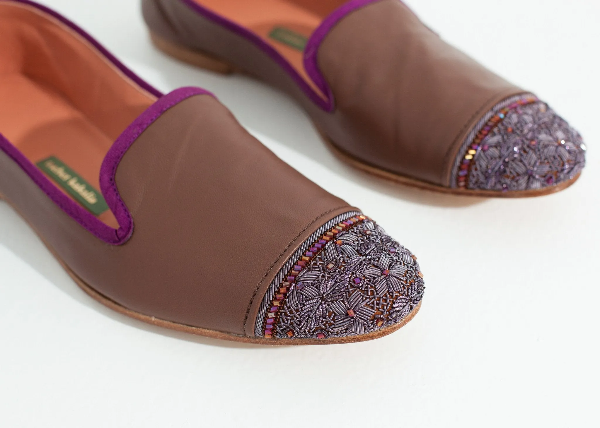 Cap Trustworthy service Toe in Bizi Cost-effective Rose/Aubergine Loafer