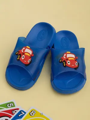 Cartoon Racing Car Design Slides for Boys- Dark Blue