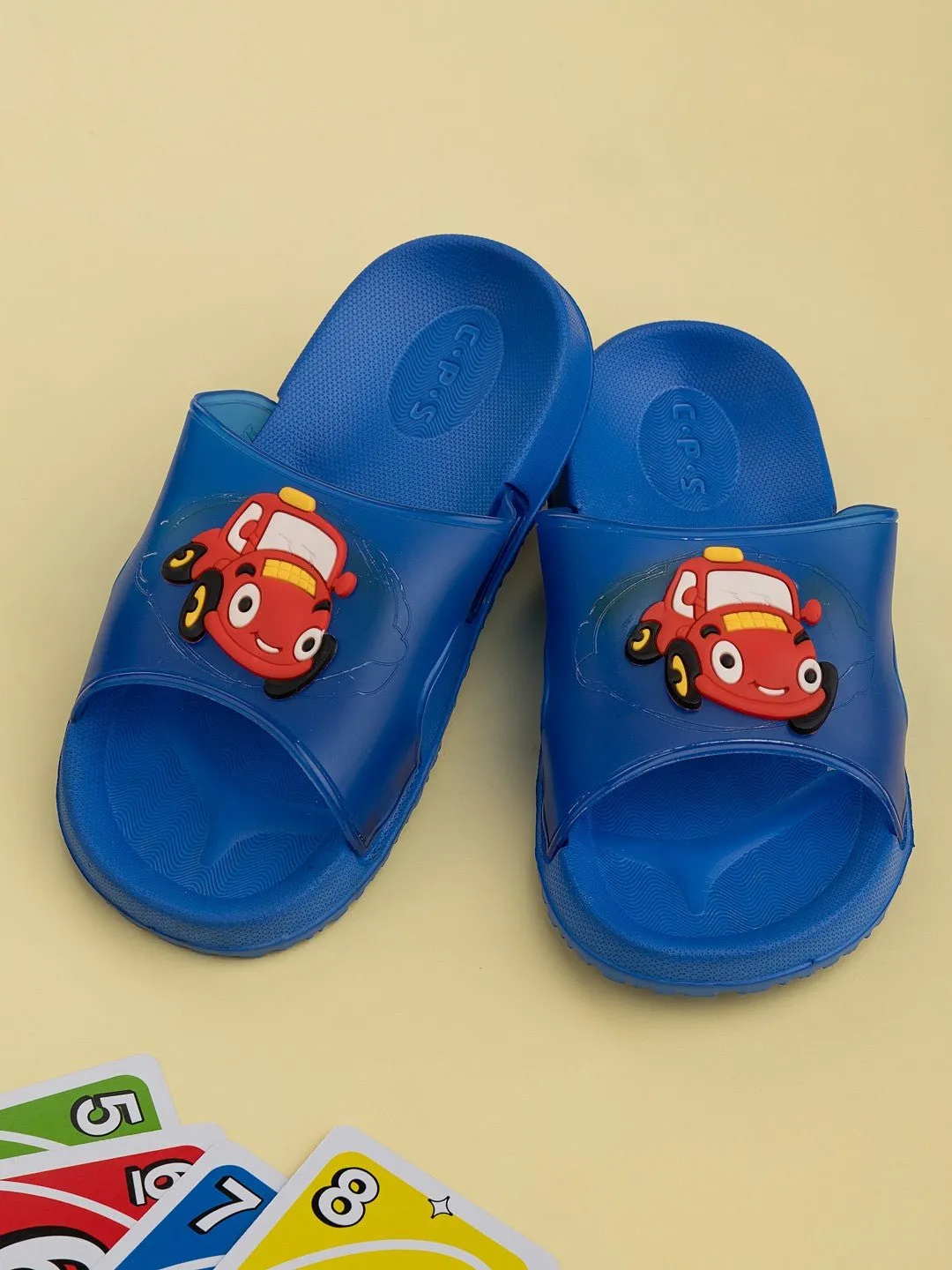Cartoon Racing Car Design Slides for Boys- Dark Blue