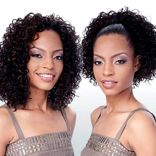 CELTIC GIRL (4 Medium Brown) - FreeTress Synthetic Fullcap Drawstring 2 in 1 Wig