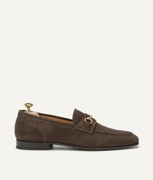 Chain Loafer in Suede Leather