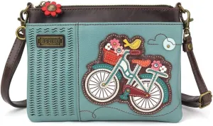 Chala Handbags Bicycle LaserCut Mini Crossbody Handbag - Convertible Strap