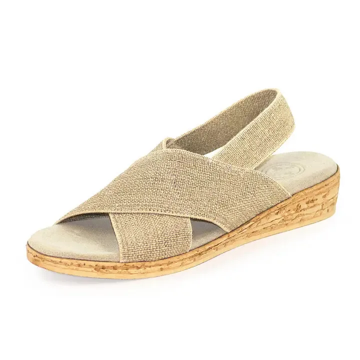 Charleston Shoe Co Atlantic Solid Sling Back Stretch Sandal