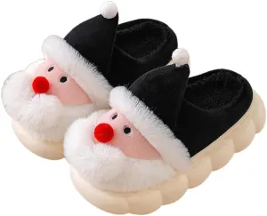 Christmas Slippers for Kids Boys Girls Cute Cartoon Christmas Tree Santa House Slippers kids Soft Warm Plush Fuzzy Lightweight