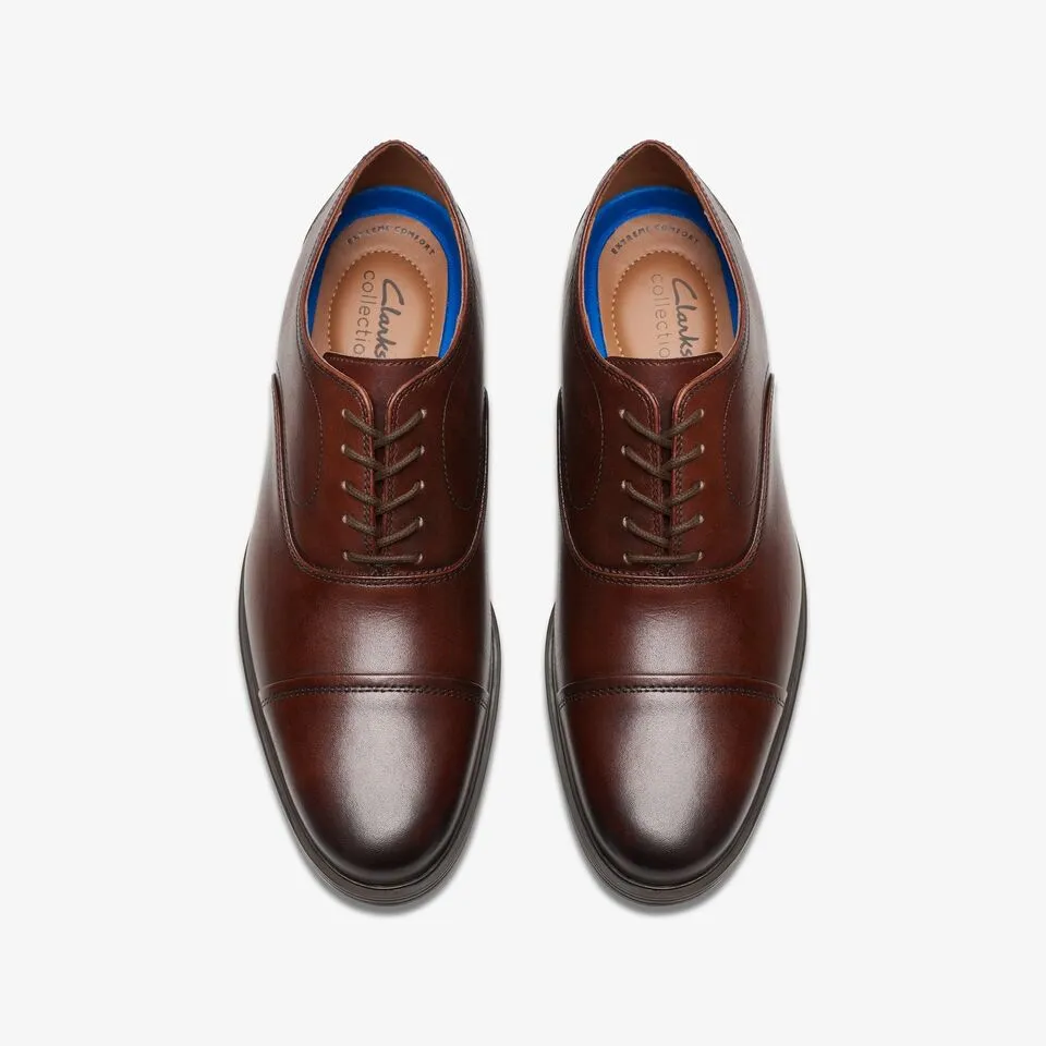Clarks Men's Whiddon Ox Mahogany Leather 26177809