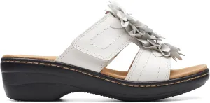 Clarks Women's Merliah Raelyn Slide Sandal, White Leather, 7.5 Wide