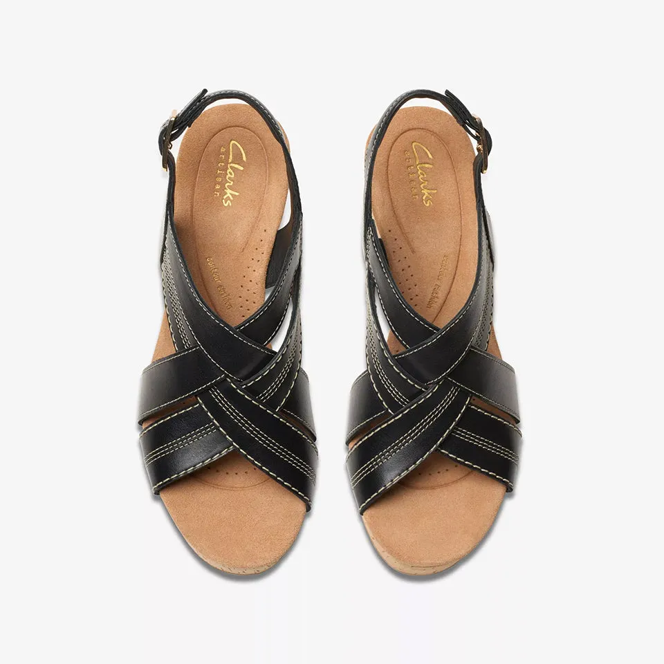 Clarks Women's Sabina Sling Black/Black 26181457