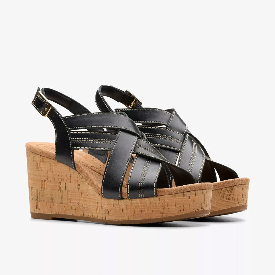 Clarks Women's Sabina Sling Black/Black 26181457