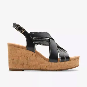 Clarks Women's Sabina Sling Black/Black 26181457