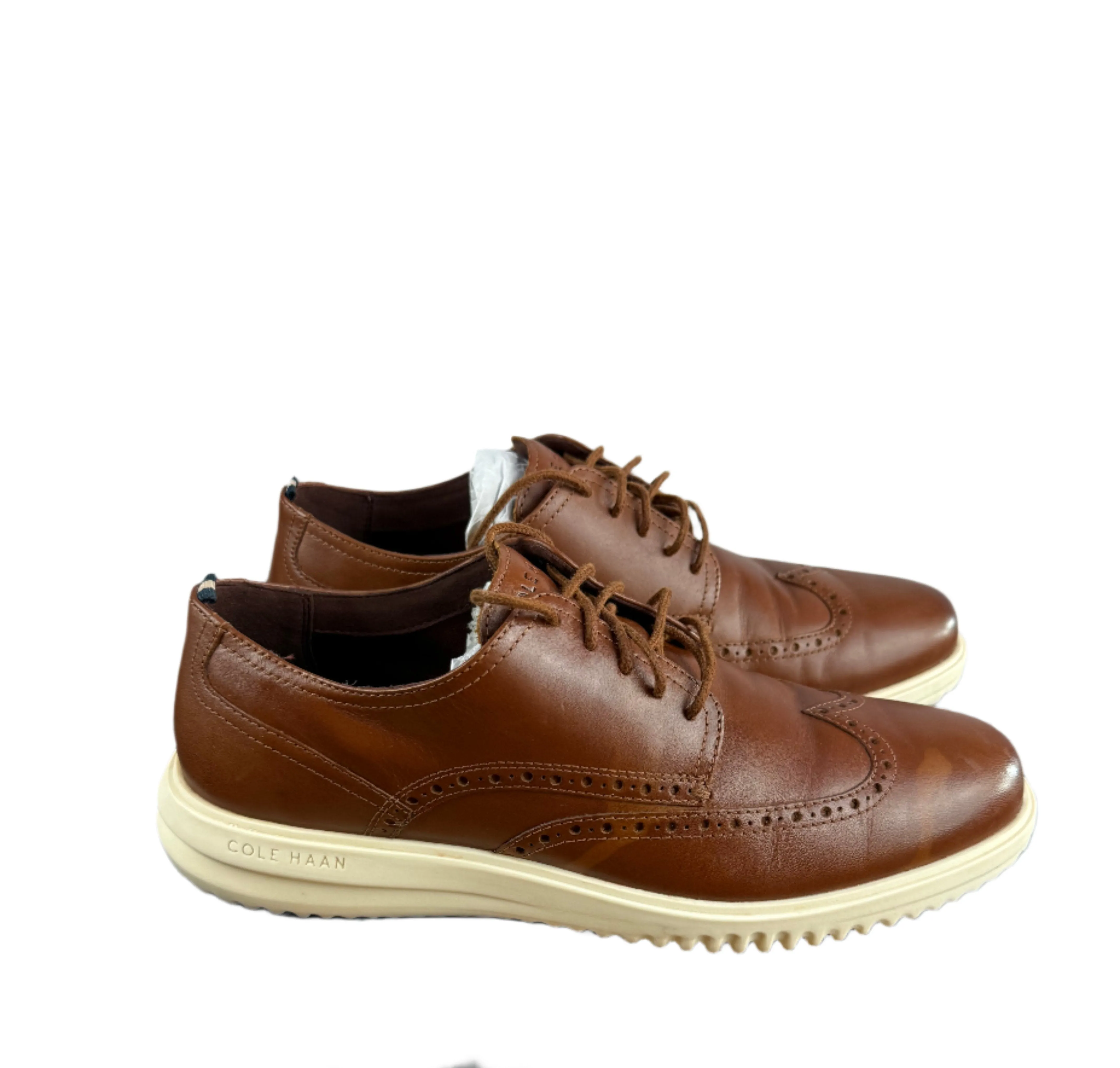 Cole Haan Grand  Wingtip Oxford British Tan Floor Sample Size 9 With Box