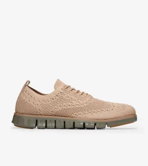 Cole Haan Men's ZERØGRAND Stitchlite Oxford Sesame Dune Tea Leaf Knit C37895