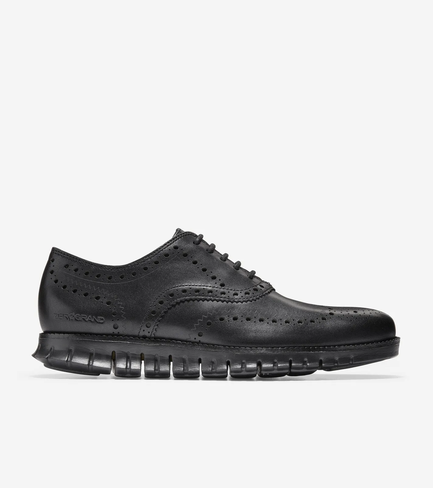 Cole Haan Men's Zerogrand Wingtip Oxford Black Closed Holes/Black Leather C20719