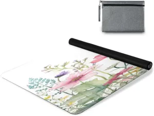 Colorful Flowers Yoga Mat Tear Resistance & Thick Gym Fitness Mat,Non Slip Natural Rubber Yoga Mat for Yoga, Pilates & Floor Workouts