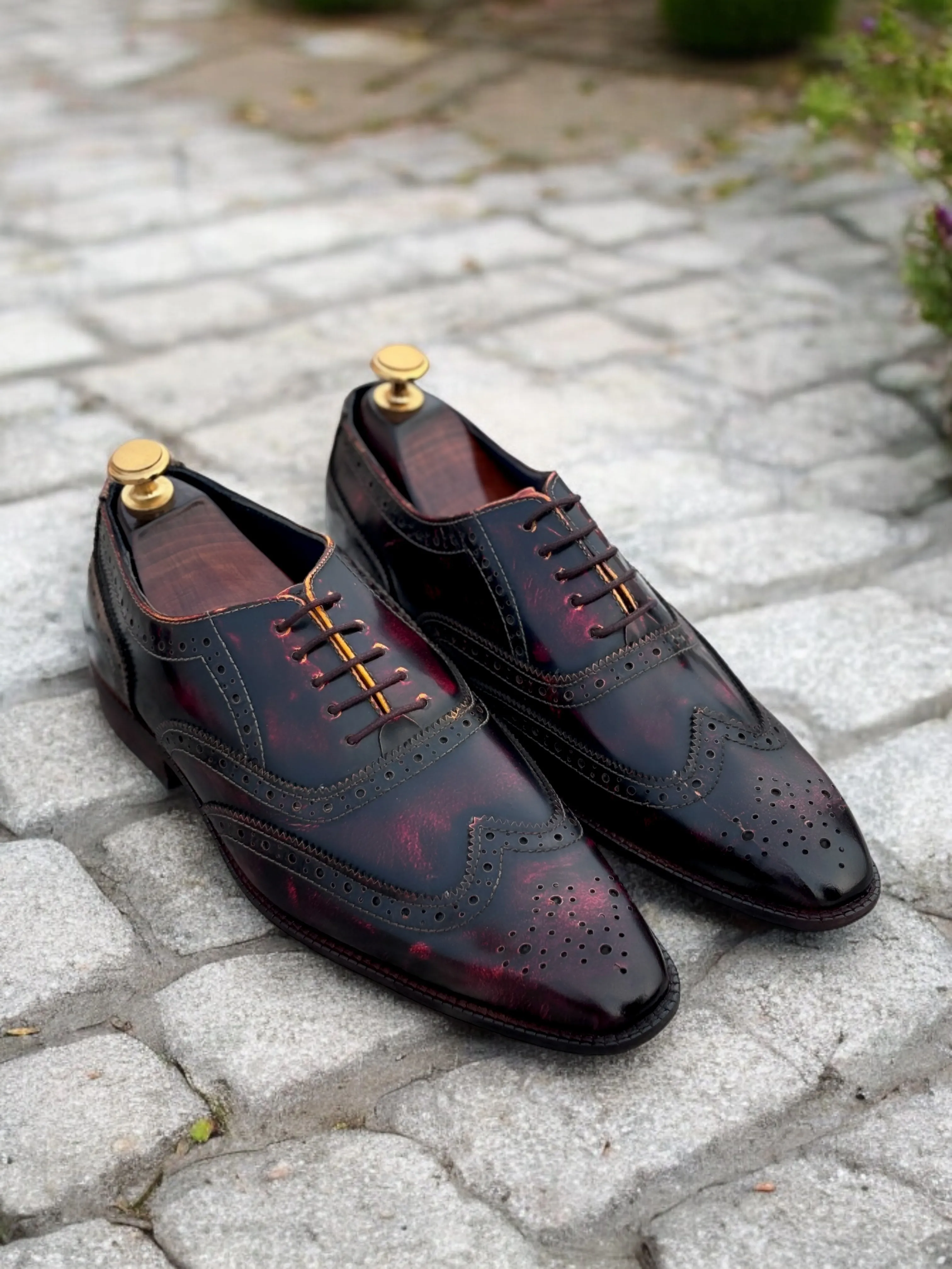 Crimson Regent — Burnished Wingtip Oxford
