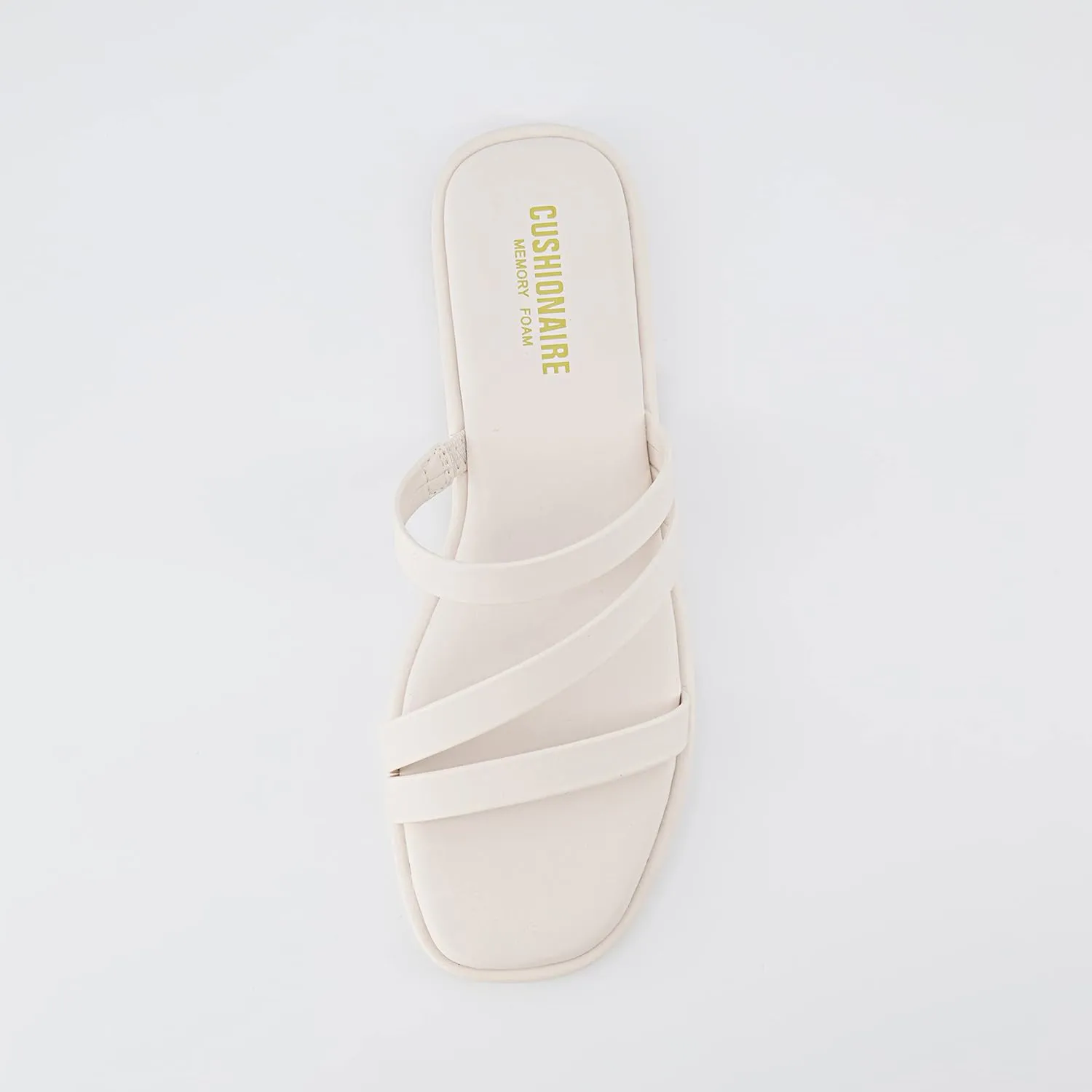 CUSHIONAIRE Women's Treat slide sandal  Memory Foam, Wide Widths Available