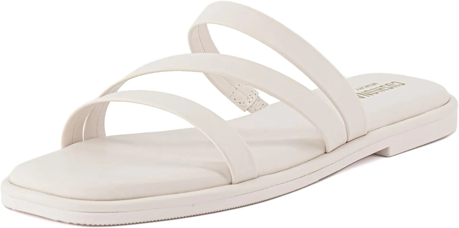 CUSHIONAIRE Women's Treat slide sandal  Memory Foam, Wide Widths Available