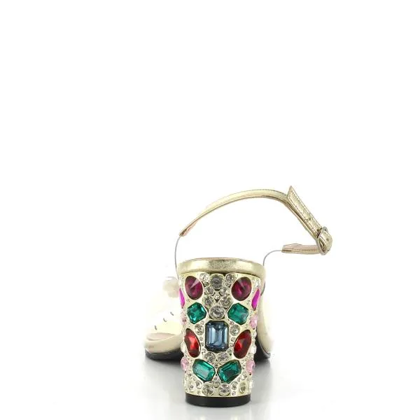 Dalessi Dame Gold Jewel Sandal