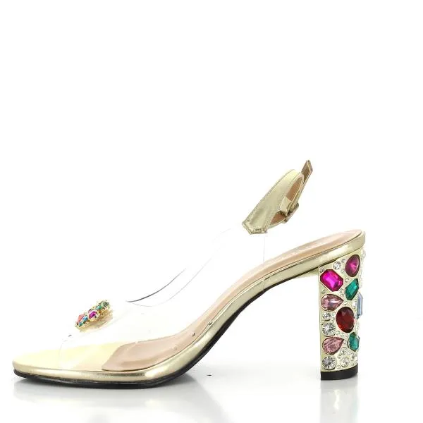 Dalessi Dame Gold Jewel Sandal