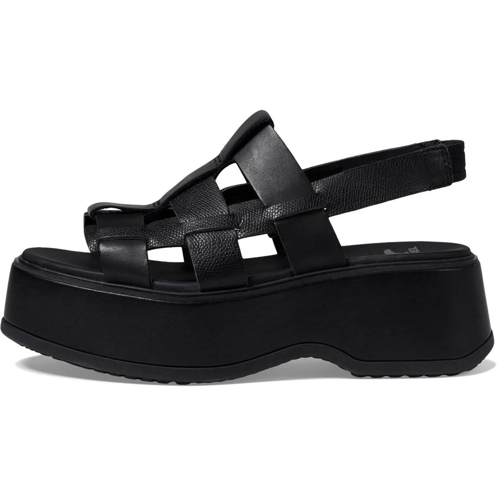 Dayspring Black Leather Slingback Sandals