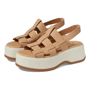 Dayspring Honest Beige Leather Slingback Sandals