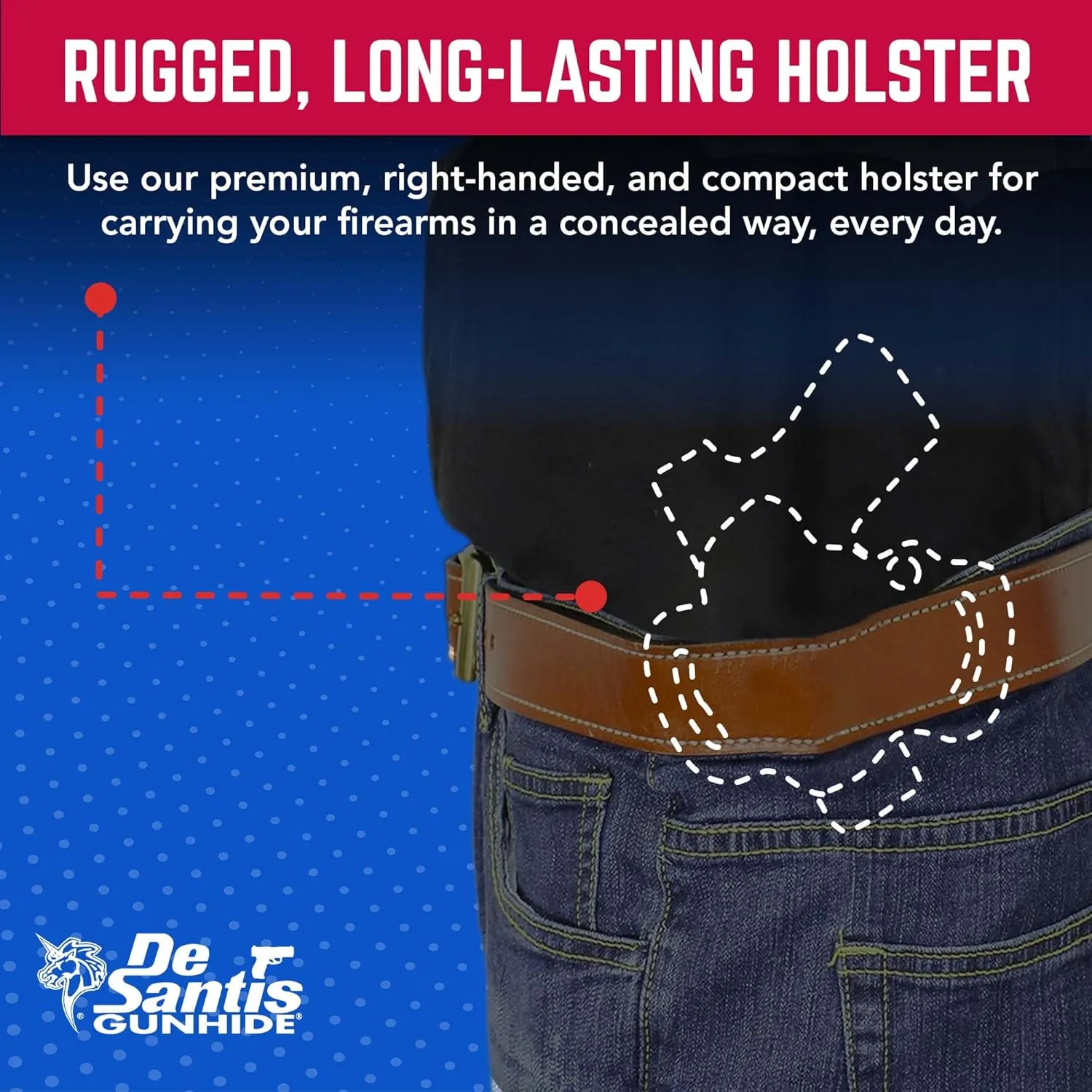 Desantis Mini Slide Holster fits Glock 20, 21, 21SF, 29, 30, 37, 39