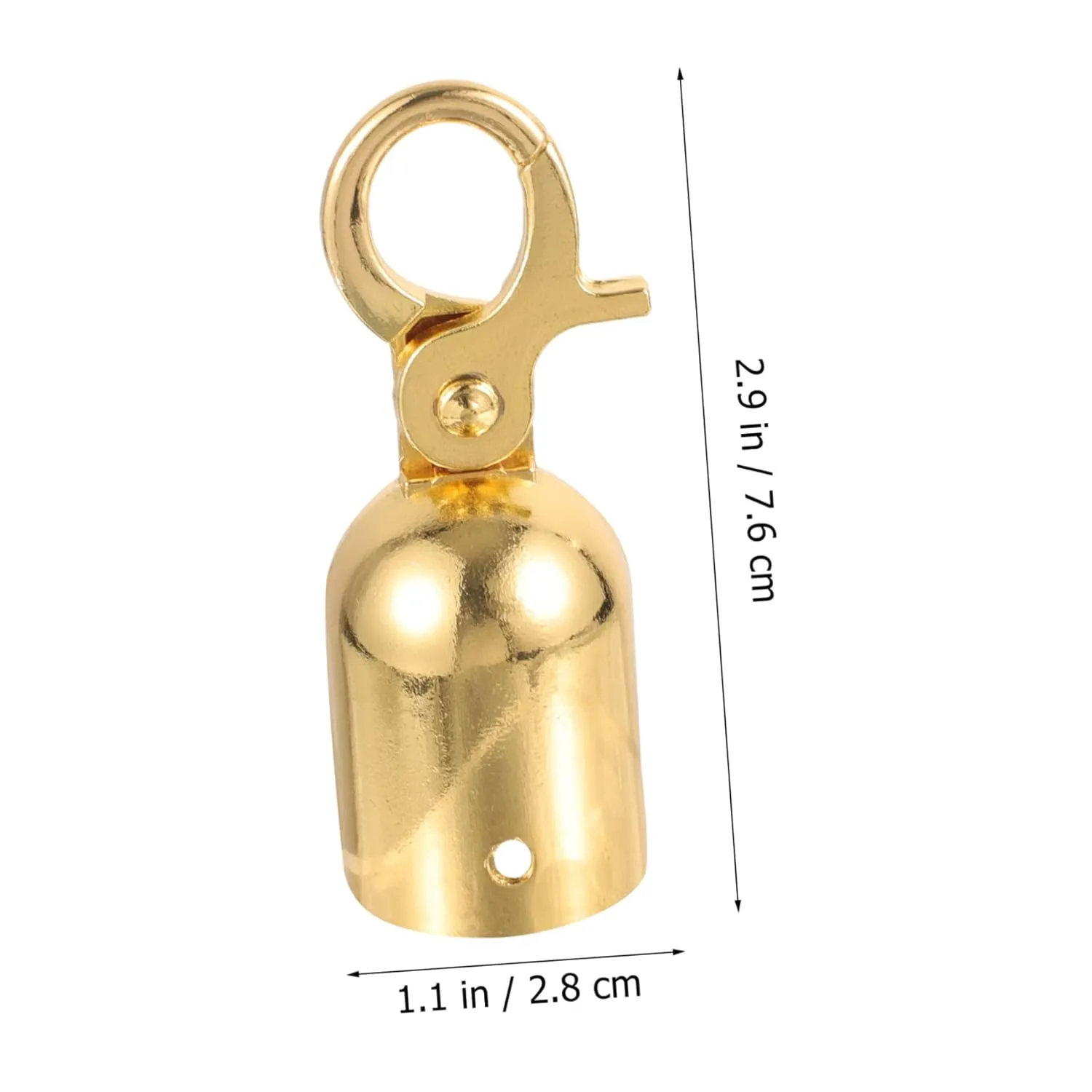 DOITOOL 5PCS Rope End Stopper Cord End Caps with Hook, Lobster Claw Clasps, Cord End Caps Barrier Rope End Hooks for Crowd Control (Golden)