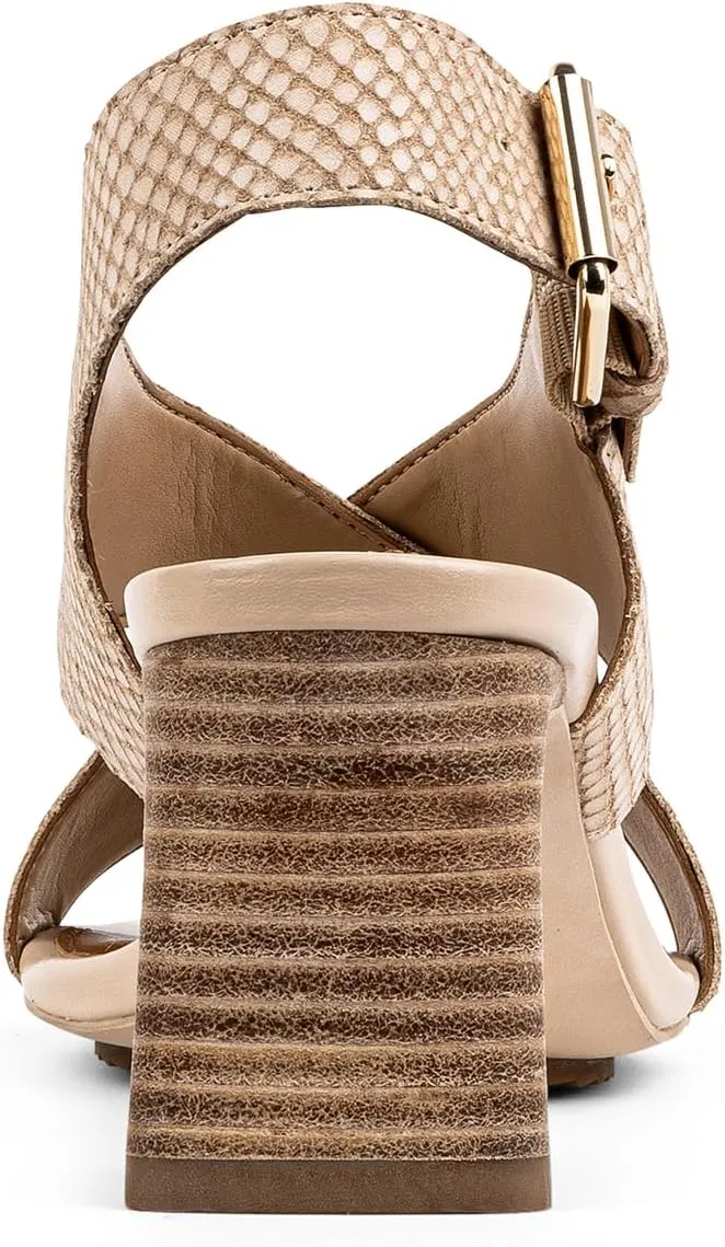 Donald J Pliner Women's Edwin Pebbled Metallilc Heeled Sandal