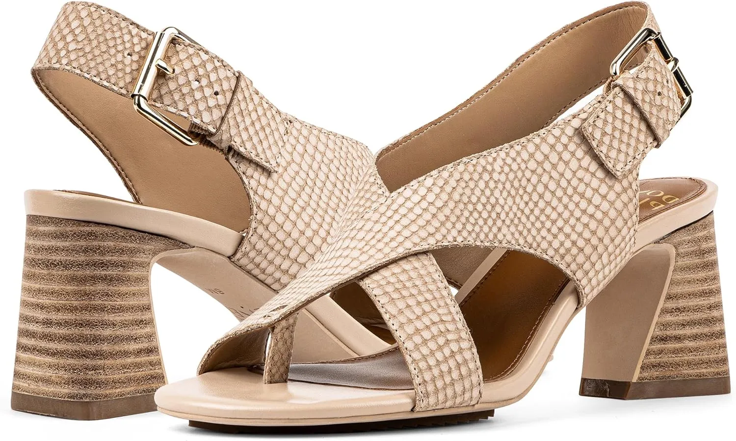 Donald J Pliner Women's Edwin Pebbled Metallilc Heeled Sandal
