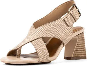 Donald J Pliner Women's Edwin Pebbled Metallilc Heeled Sandal