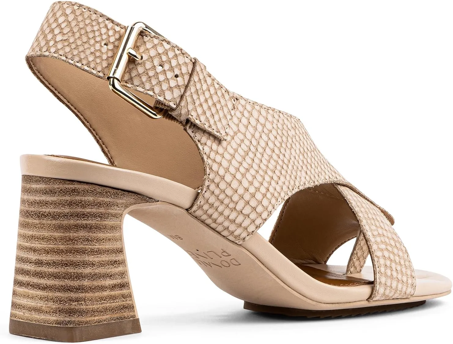 Donald J Pliner Women's Edwin Pebbled Metallilc Heeled Sandal