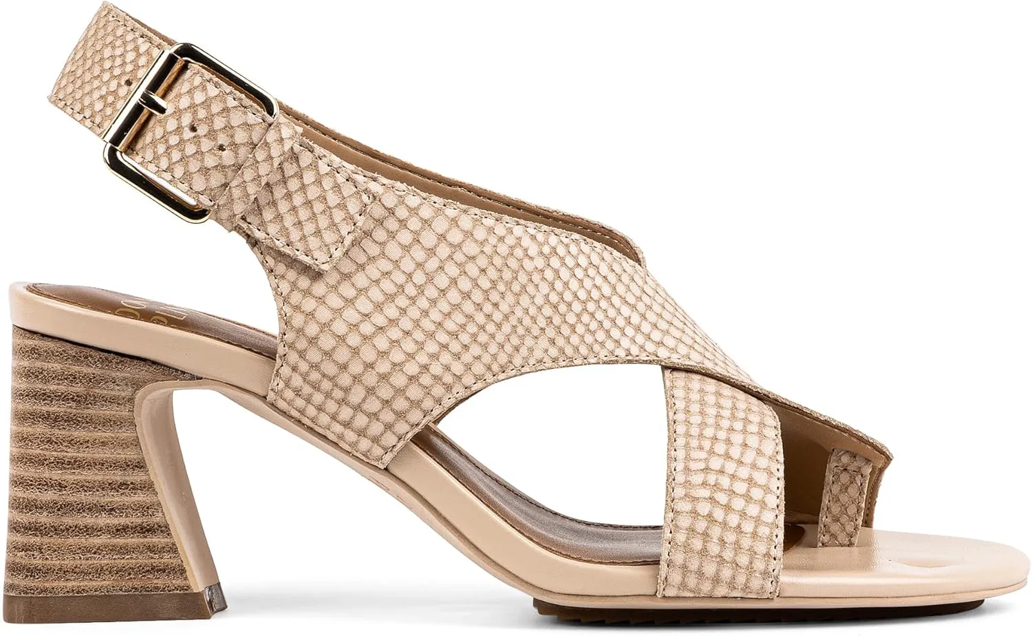 Donald J Pliner Women's Edwin Pebbled Metallilc Heeled Sandal