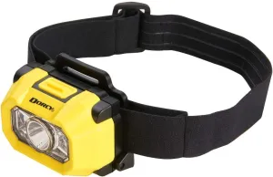 Dorcy Intrinsically Safe 180-Lumen Headlight, Durable, Water-Resistant, Yellow (41-0094)