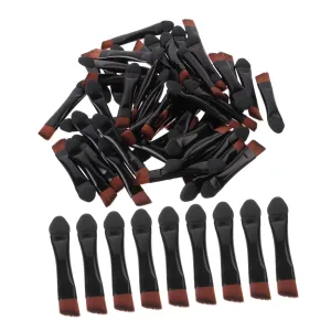 Double-ended Makeup Brush Eyeshadow Applicators 50pcs Set for Women Eyebrow Shaper Cosmetics Brush Small Eyeshadow Makeup Sponge Applicator