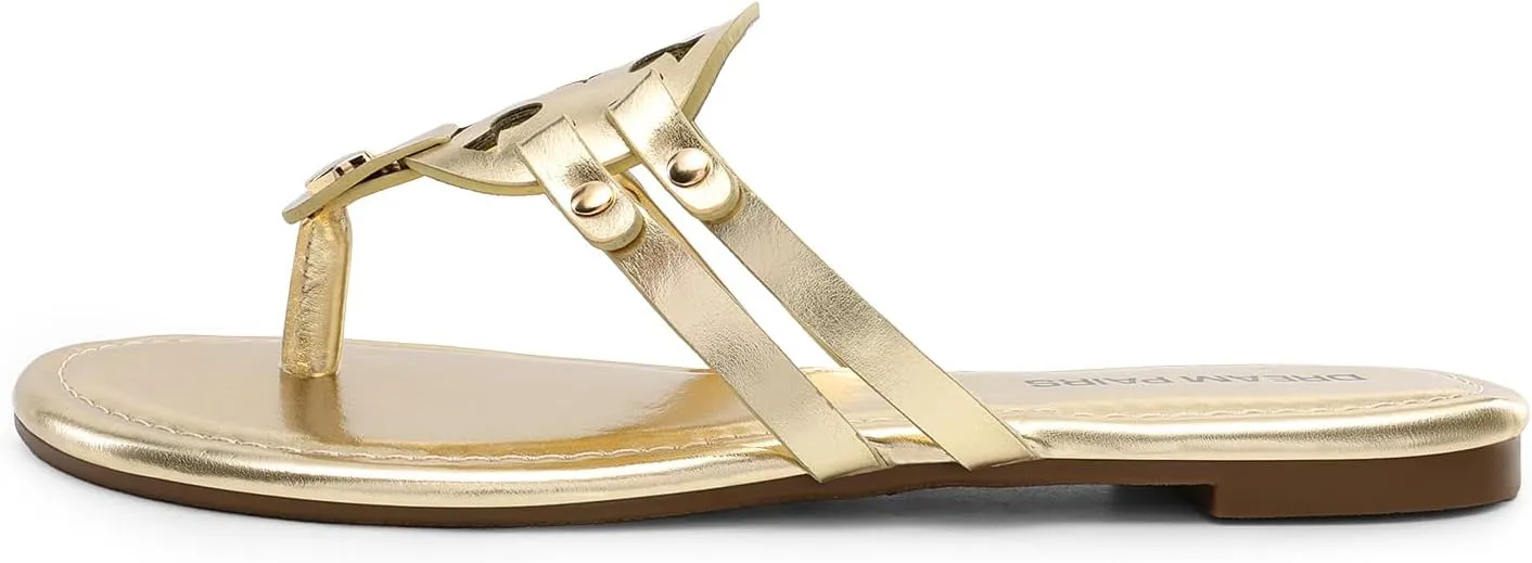 DREAM PAIRS Flip Flops for Women Comfortable Thong Flat Sandals for Summers Dress Beach