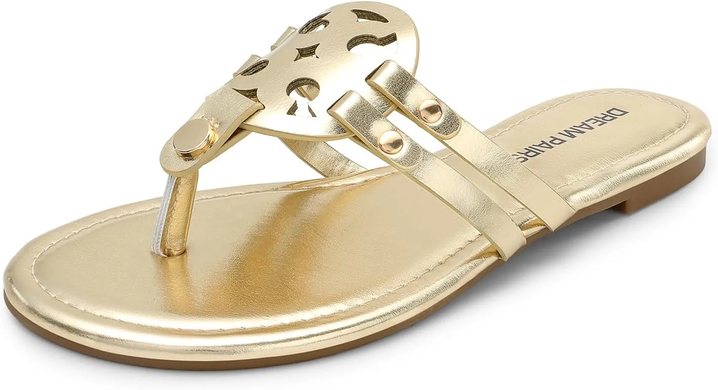 DREAM PAIRS Flip Flops for Women Comfortable Thong Flat Sandals for Summers Dress Beach