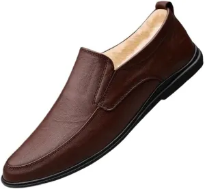 Dress Formal Shoes for Mens Vegan Leather Comfort Orthopedic Slip-on Business Working Office Non Slip Shoe