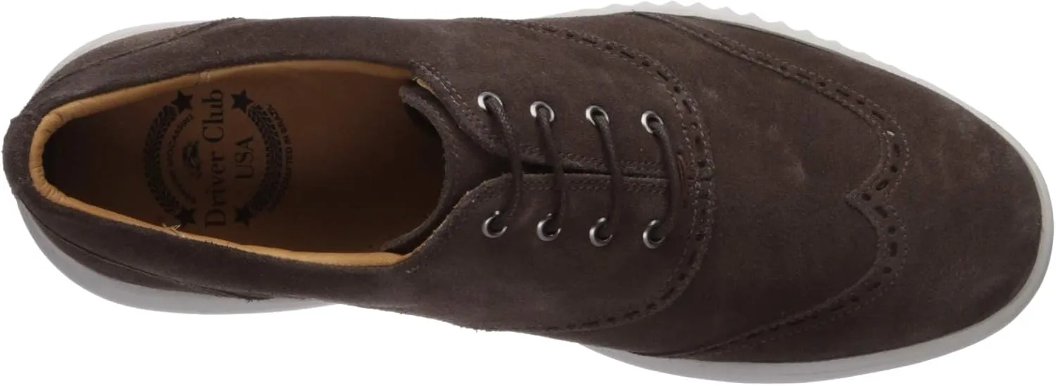 Driver Club USA Men's Geuine Leather Wingtip Oxford with Sneaker Sole Ankle Boot