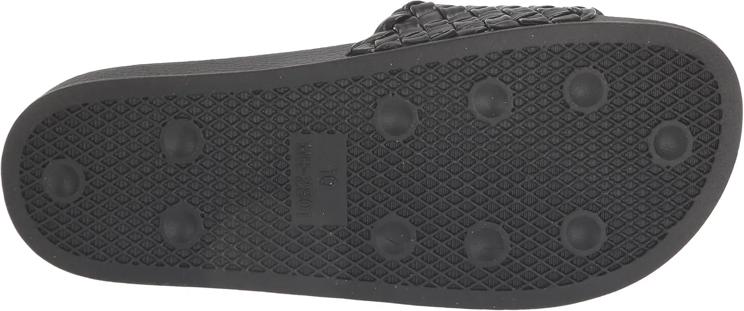 EVANS Women's Sandal Slide Plait Silva