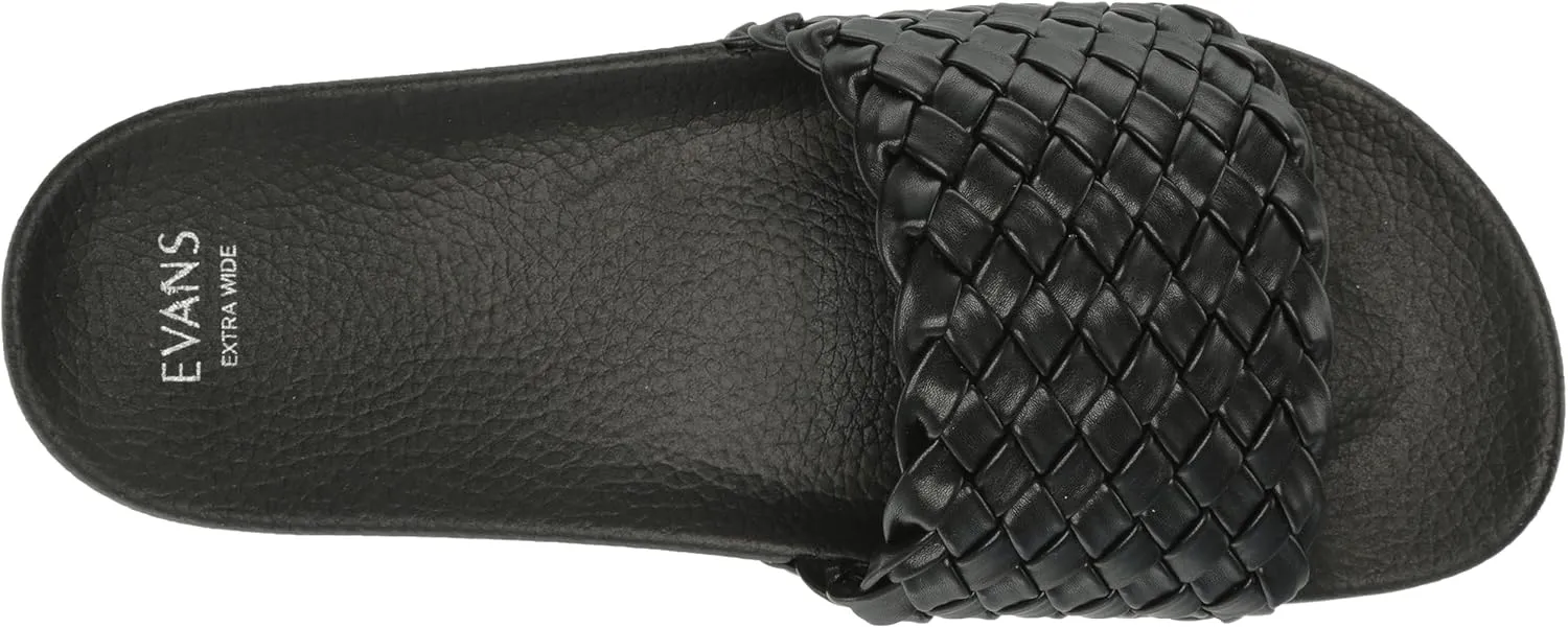 EVANS Women's Sandal Slide Plait Silva