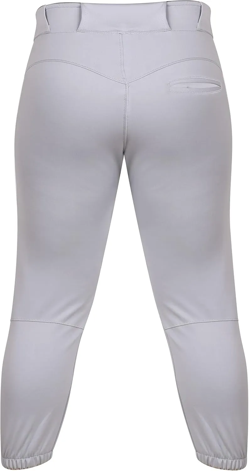 Exxact Sports Girls Softball Pants Knicker/Yoga Style Knee Length, 4-Way Stretch Low Rise Youth Softball Pants for Girls
