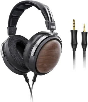 FiiO FT1 Closed-Back Over-Ear Nanowood Fiber Composite Diaphragm Wired Hi-Fi Headphones, Detachable Cable, American Black Walnut Wood Ear Cups for Home, Studio, Recording (Black)
