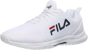 FILA Men's Volley Burst Shoes, White/Fila Red/Fila Navy - 8