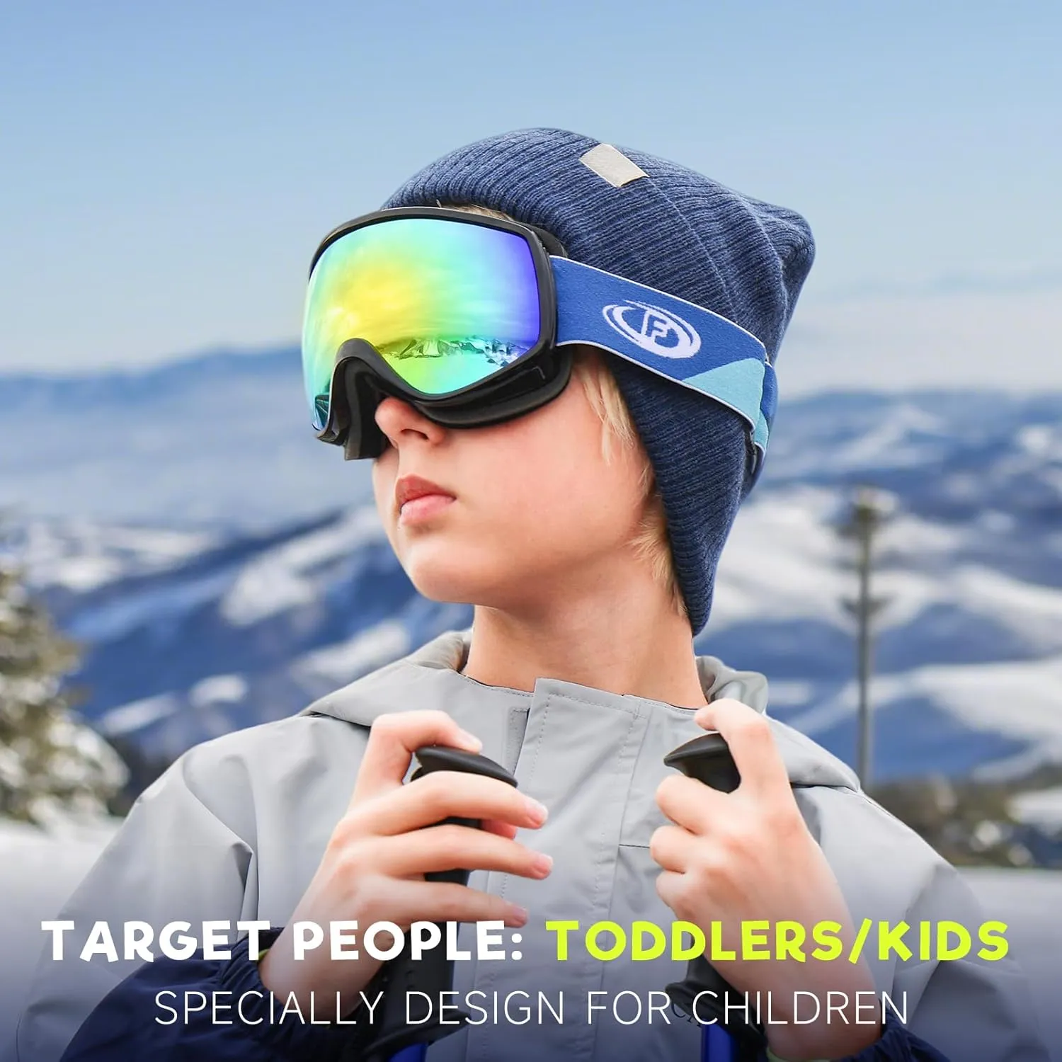 findway Kids Ski Goggles, Kids Snowboard Goggles for Boys Girls Toddler age 3-12