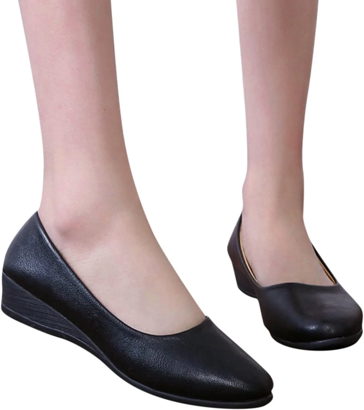 Fleece Lined Plaid Jacket Women Women Wedge Heel Mouth And Medium Single Shoes Fashion Round Dressy Low Heel Sandals