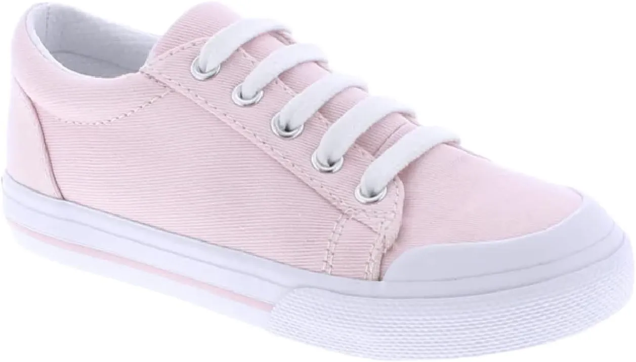 FOOTMATES Taylor Lace-Up Canvas Flats Boys and Girls Shoes - Tennis Sneakers with Wide Toe Box, Custom-Fit Insoles, Vulcanized Outsoles - for Toddlers and Little Kids, Ages 1-8