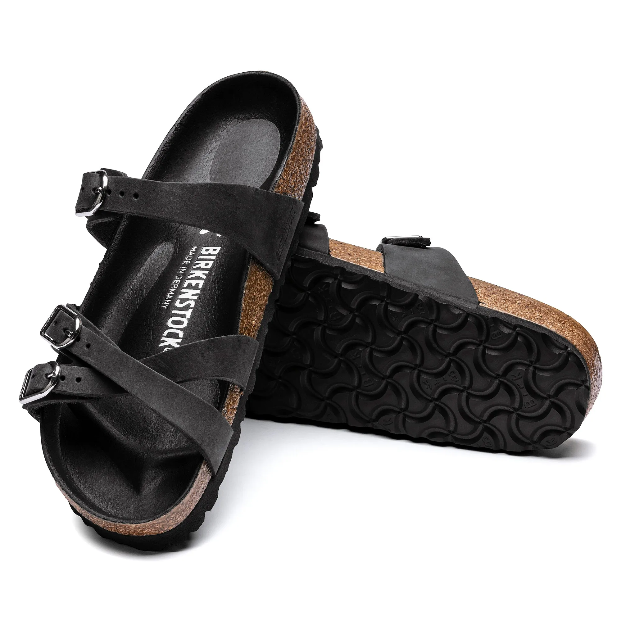 FRANCA HEX - BLACK - OIL LEATHER