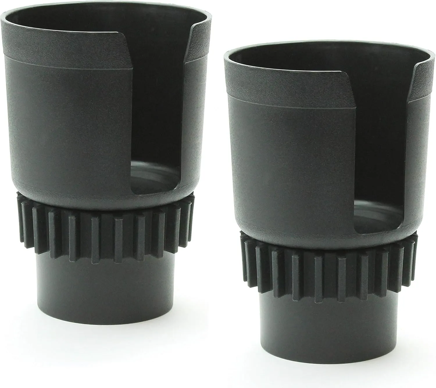Gadjit CUP KEEPER 2.0 (2 PK) Cup Holder Adapter w/Adjustable Base For Hydro Flasks 18 21 24 oz, Yeti Tumbler 20 & 30 oz, Coffee & Travel Mugs 28 oz, Fits up to 3.25" diameters Black